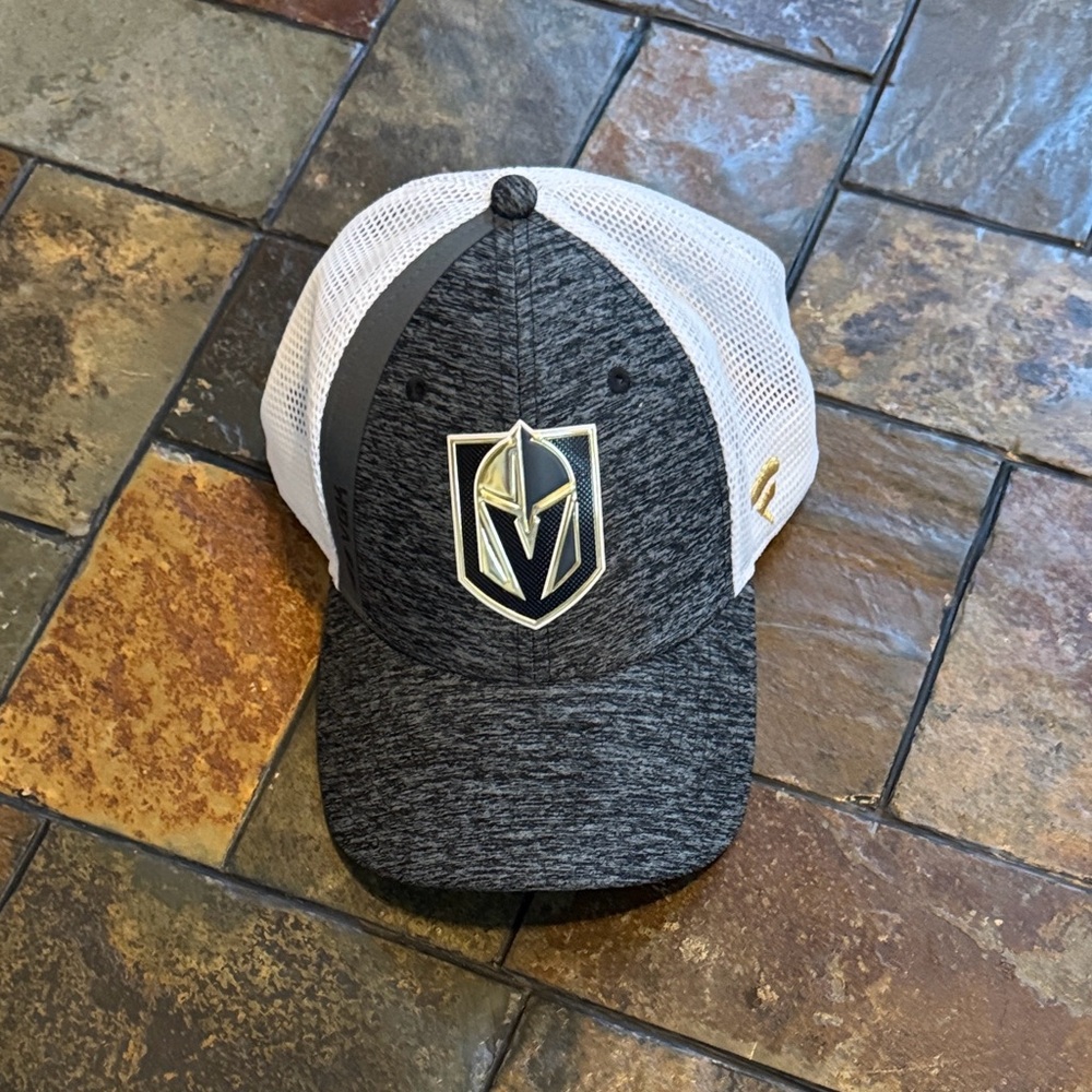 Fanatics Vegas Golden Knights Gray and White Mesh Back Trucker Hat
